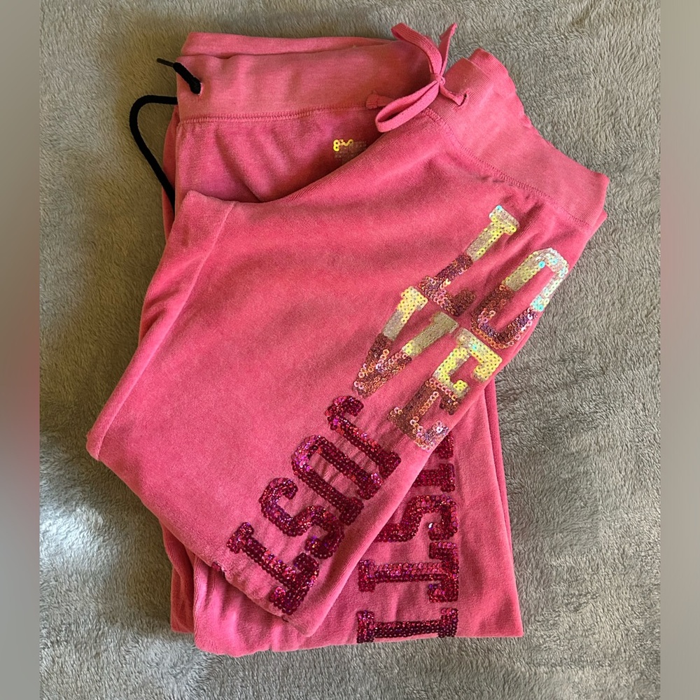 Justice Pink Sequined Comfy Pants